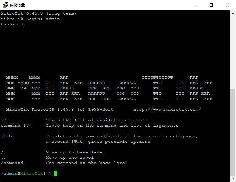 Ssh interface. Ssh interface